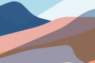 Abstract silhouettes of mountains 